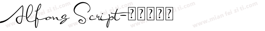 Alfons Script字体转换